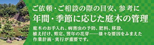 年間・季節に応じた庭木の管理