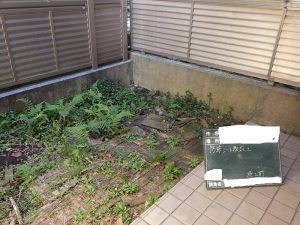 マンション１階 専用庭リニューアルをしました：その1 整地